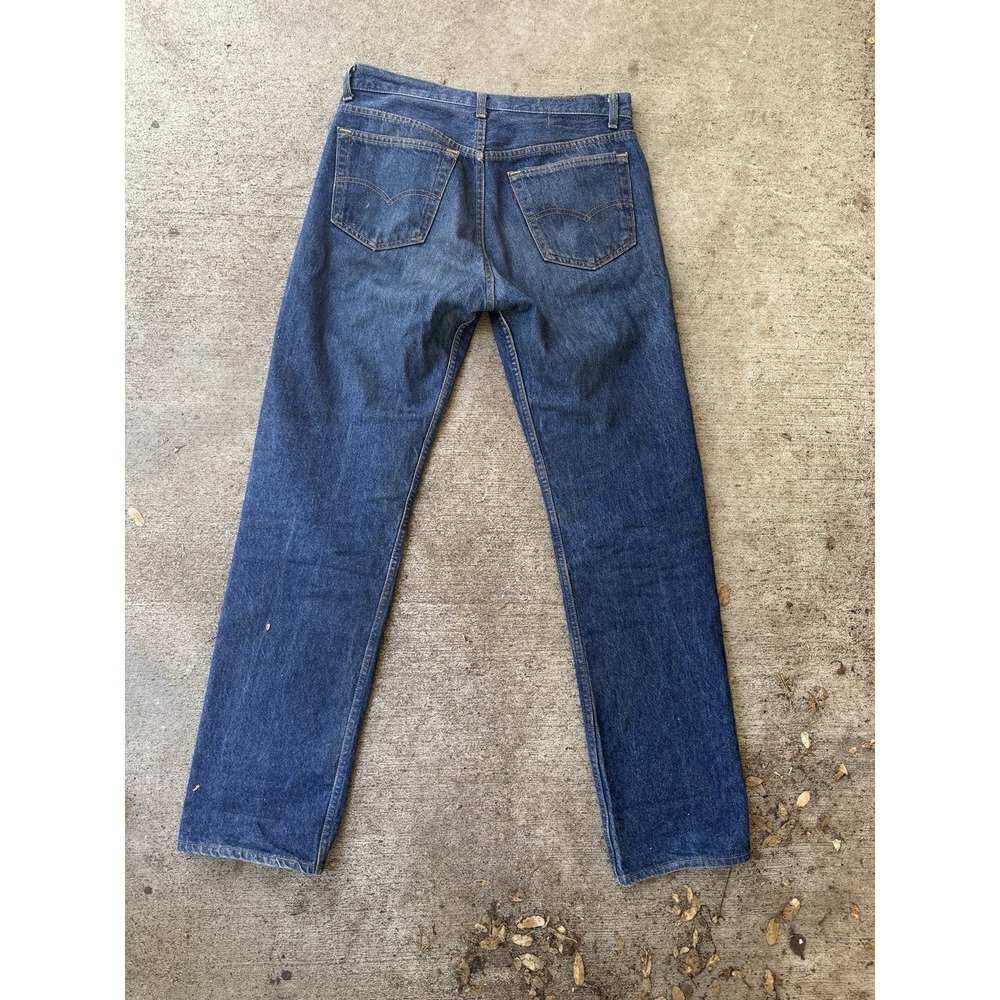 Vintage 80s 90s Levi's 501 Denim Jeans Made in USA 32x32 Dark